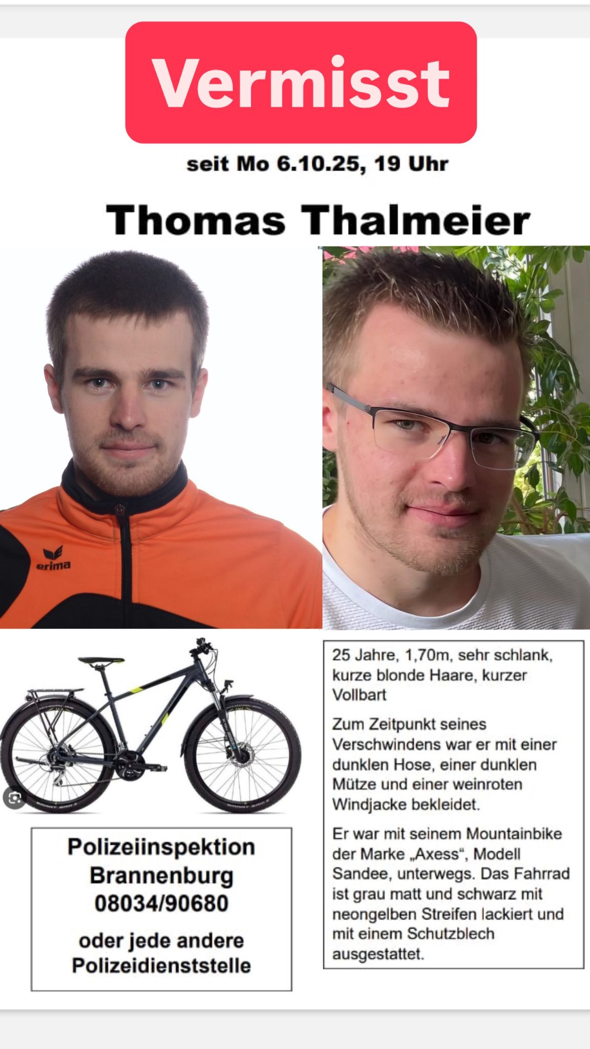 Foto der vermissten Person